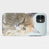 猫のかわいらしアートワーク Case-Mate iPhoneケース (裏面(横))