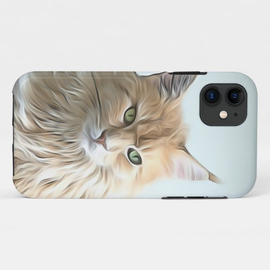 猫のかわいらしアートワーク Case-Mate iPhoneケース (裏面(横))