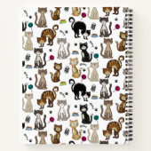 猫のかわいらし柄 ノートブック (裏面)