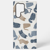 猫のかわいらし柄 SAMSUNG GALAXYケース (裏面)