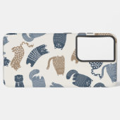 猫のかわいらし柄 SAMSUNG GALAXYケース (左側面)