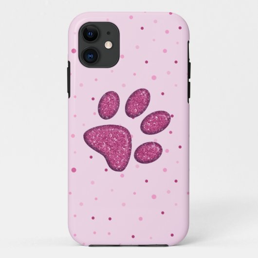 猫のきらめく前髪のプリント – ピンク Case-Mate iPhoneケース (裏面)