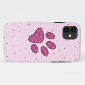 猫のきらめく前髪のプリント – ピンク Case-Mate iPhoneケース (裏面(横))