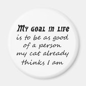 猫のことわざおもしろいジョークのスローガンノベルティマグネットギフト マグネット (正面)