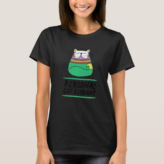 猫のしもべママパパ Tシャツ (正面)