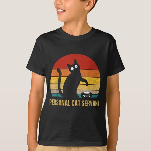 猫のしもべヴィンテージ Tシャツ (正面)