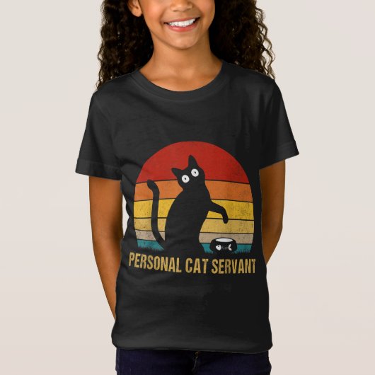 猫のしもべヴィンテージ Tシャツ (正面)