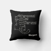 猫のしもべ名前をカスタムする クッション (裏面)