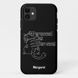 猫のしもべ名前をカスタムする iPhone 11 ケース