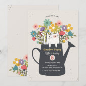 猫のじょうろ招待状 招待状 (正面/裏面)