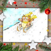 猫のそり ポストカード