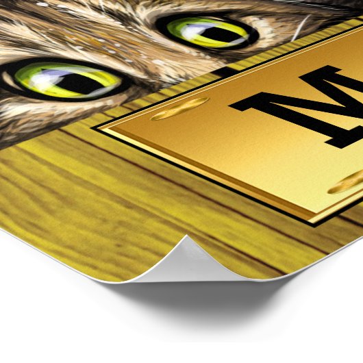 猫のぞきポスター ポスター (角)