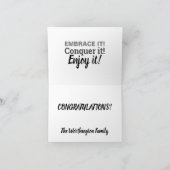 猫のぞき会の卒業 カード (内部)