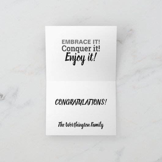 猫のぞき会の卒業 カード (内部)