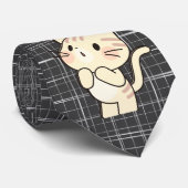 猫のぞき2.DグレーBG ネクタイ (ロール)