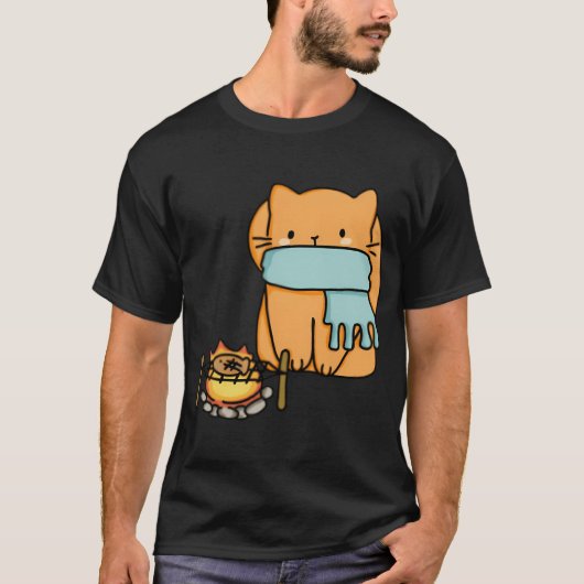 猫のたい焼き Tシャツ (正面)