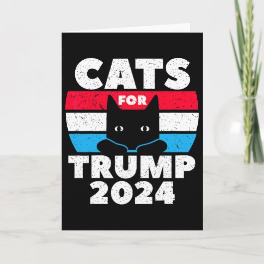 猫のためにトランプに投票します 2024年選挙討論会 カード (正面)