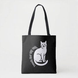 猫のために働いている – 面白い猫好きの引用デザイン トートバッグ