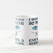 猫のためのより良い生活 楽しいマグカップ コーヒーマグカップ (中央)