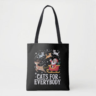 猫のためのクリスマス 猫 おもしろい クリスマス サンタ トートバッグ