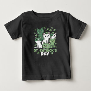 猫のためのセントパトリックの日 冗談の猫の日 ベビーTシャツ