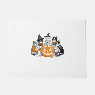 猫のためのハロウィン かわいい子猫 幽霊 スケルトン ラバー ドアマット