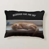 猫のためのフォトスペース付きネコちゃんグッズ アクセントクッション (裏面)