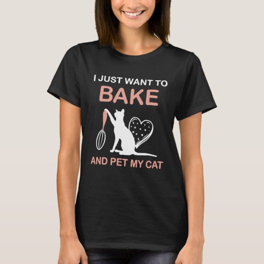 猫のためのホームベーキング Tシャツ (正面)