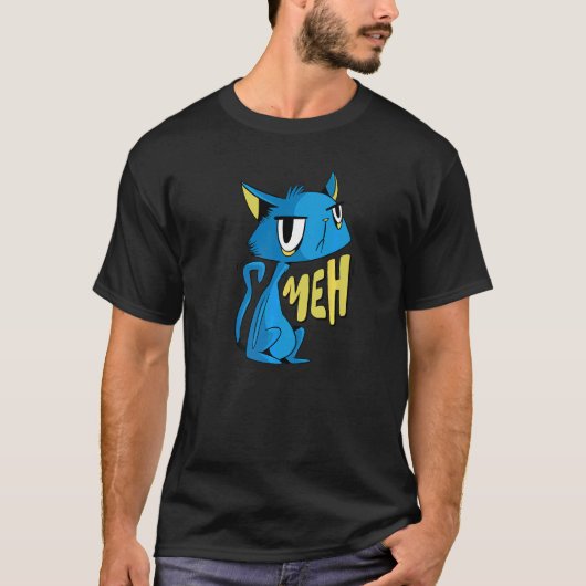 猫のためのメンクリ猫グラフィック Tシャツ (正面)
