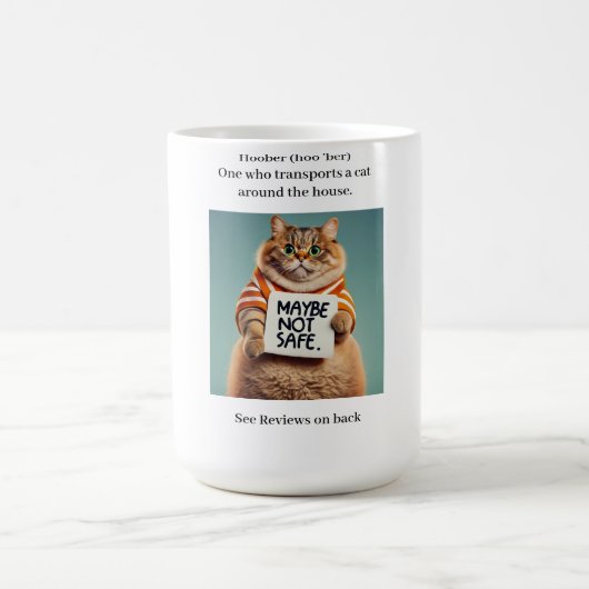 猫のための人間輸送サービス「フーバー」 コーヒーマグカップ (中央)