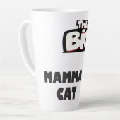 猫のための大きな乳クールデザイン カフェラテマグ (左アングル)