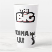 猫のための大きな乳クールデザイン カフェラテマグ (正面)