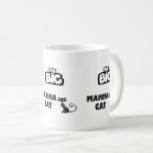 猫のための大きな乳クールデザイン コーヒーマグカップ (正面右)