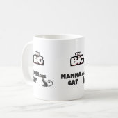 猫のための大きな乳クールデザイン コーヒーマグカップ (正面左)