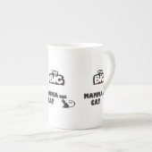 猫のための大きな乳クールデザイン ボーンチャイナマグカップ (正面右)