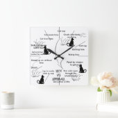 猫のための猫アクティビティクロックCricketDiane スクエア壁時計 (ホーム)