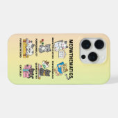 猫のための面白い数学の猫のパロディ「メオスマティクス」 iPhoneケース (裏面横)