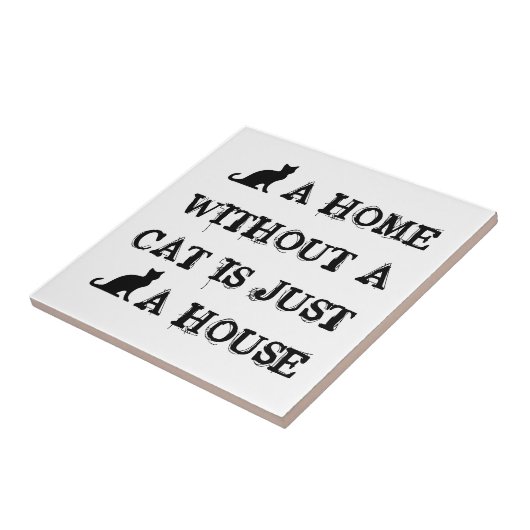 猫のない家はちょうど家のタイルのデザインです タイル (側面)