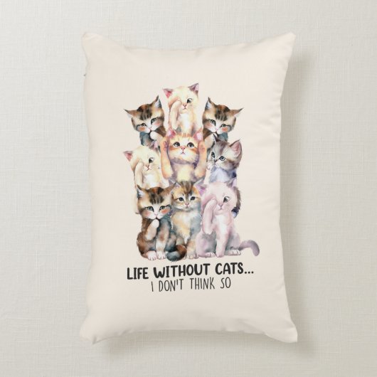 猫のない生活?僕はそうは考えしない アクセントクッション (正面(垂直))