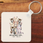 猫のない生活?僕はそうは考えしない キーホルダー (裏面)