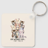 猫のない生活?僕はそうは考えしない キーホルダー (裏面)