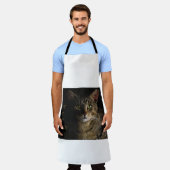 猫のない生活?違う考えよ!カスタムおもしろい エプロン (着用した状態)