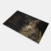 猫のない生活？違う考えよ!カスタムおもしろい ドアマット (アングル)