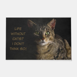 猫のない生活？違う考えよ!カスタムおもしろい ドアマット