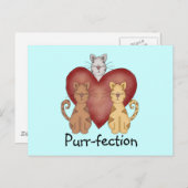 猫ののどを鳴らす音fectionのTシャツおよびギフト ポストカード (正面/裏面)