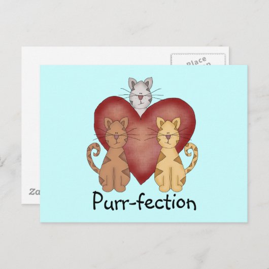 猫ののどを鳴らす音fectionのTシャツおよびギフト ポストカード (正面/裏面)