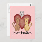 猫ののどを鳴らす音fectionのTシャツおよびギフト ポストカード (正面/裏面)