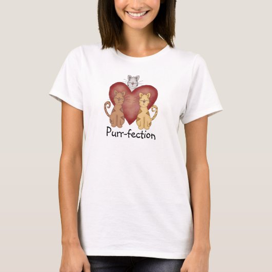 猫ののどを鳴らす音fectionのTシャツおよびギフト Tシャツ (正面)