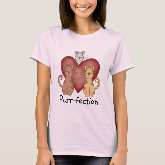 猫ののどを鳴らす音fectionのTシャツおよびギフト Tシャツ (正面)