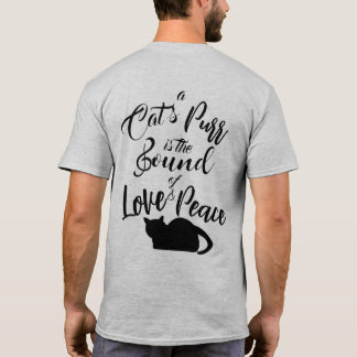 猫ののど鳴きは愛と平和の音 Tシャツ